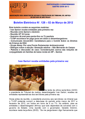 BEL - Boletim Eletrônico Nº 128